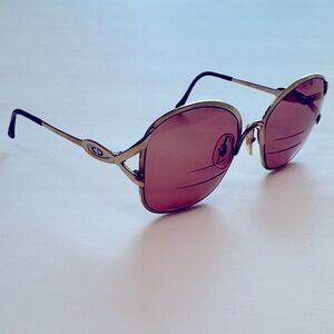 Christian Dior Women’s Gold and Rose 70’s Bifocal Sunglasses